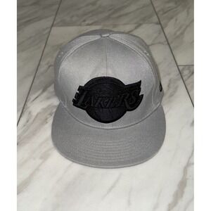 Los Angeles Lakers Snapback Hat Adjustable Cap NBA Basketball Gray/Black Unisex